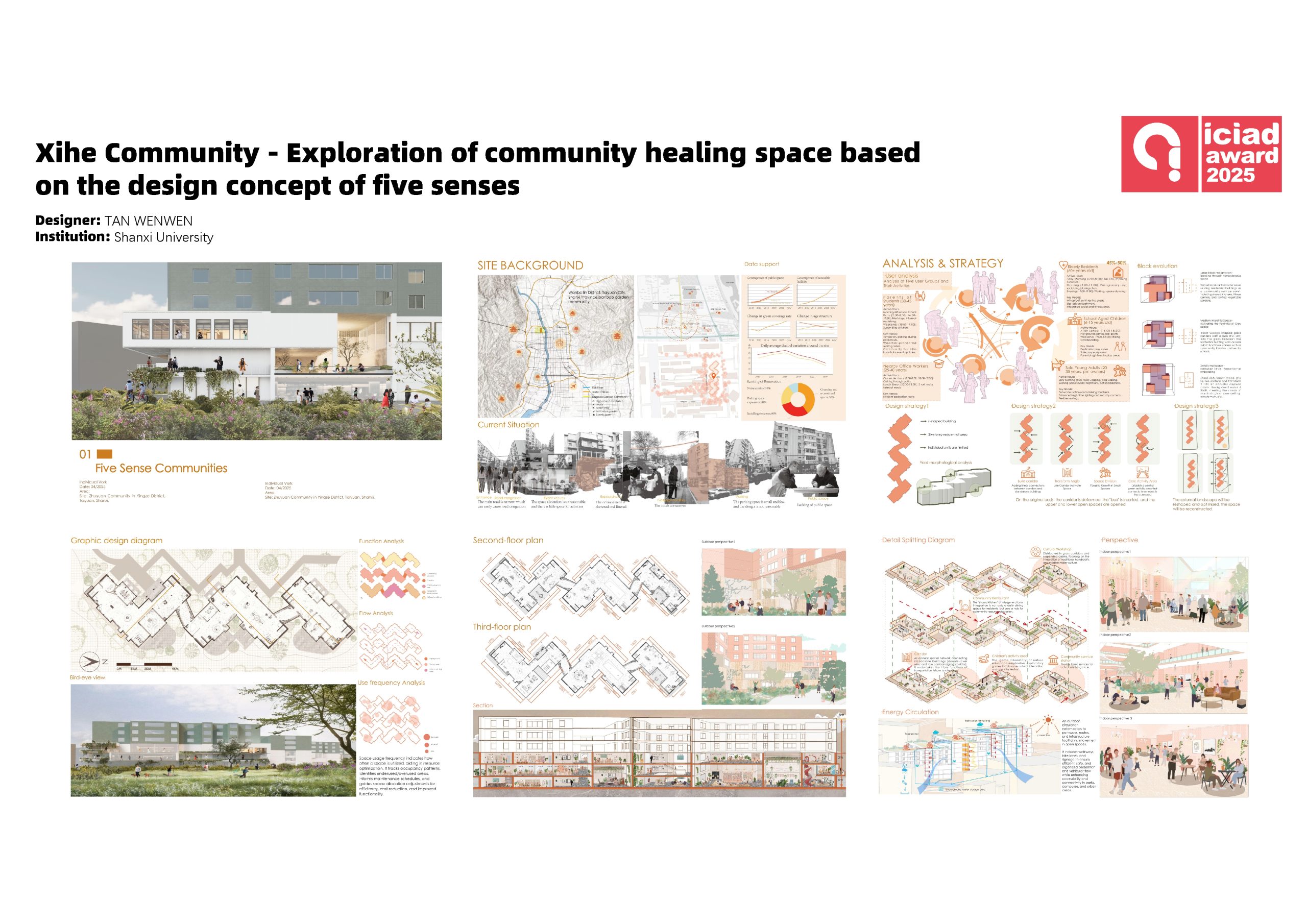 Xihe Community - Exploration of community healing space based on the design concept of five senses